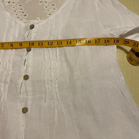 White Italian linen top - Picture 6 of 8